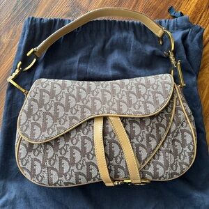 Dior Monogram Brown and Tan Shoulder Bag